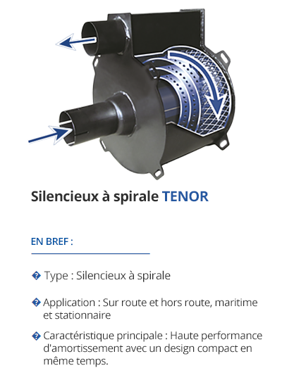 TEHAG TENOR silencieux à spirale