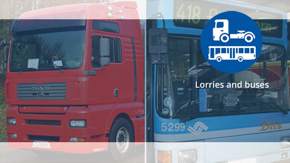 Particulate filter and SCR system for lorries and buses