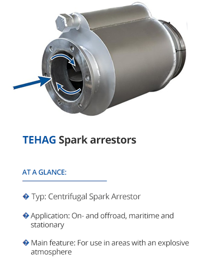 Spark arrestors from TEHAG