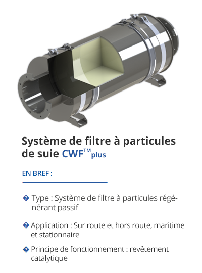 TEHAG CWF Système de filtre à particules de suie