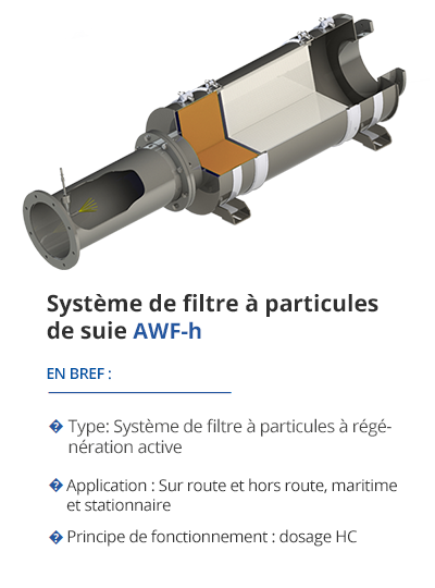 TEHAG AWF-h Système de filtre à particules de suie