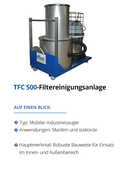 Filterreinigungsanlage von TEHAG