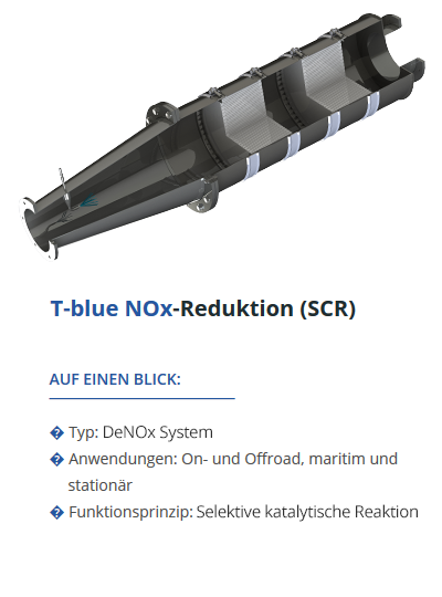 TEHAG T-blue NOx-Reduktion (SCR-System)