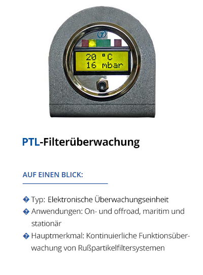 TEHAG PTL-Filterüberwachung