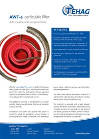 AWF-e particulate filter data sheet